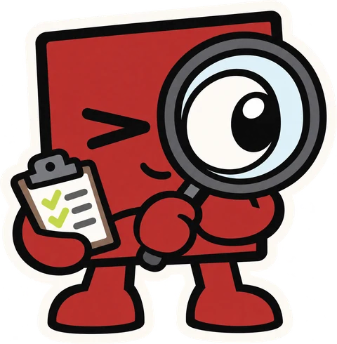 Piksel, the Kolabaja mascot, reviewing an SEO audit report